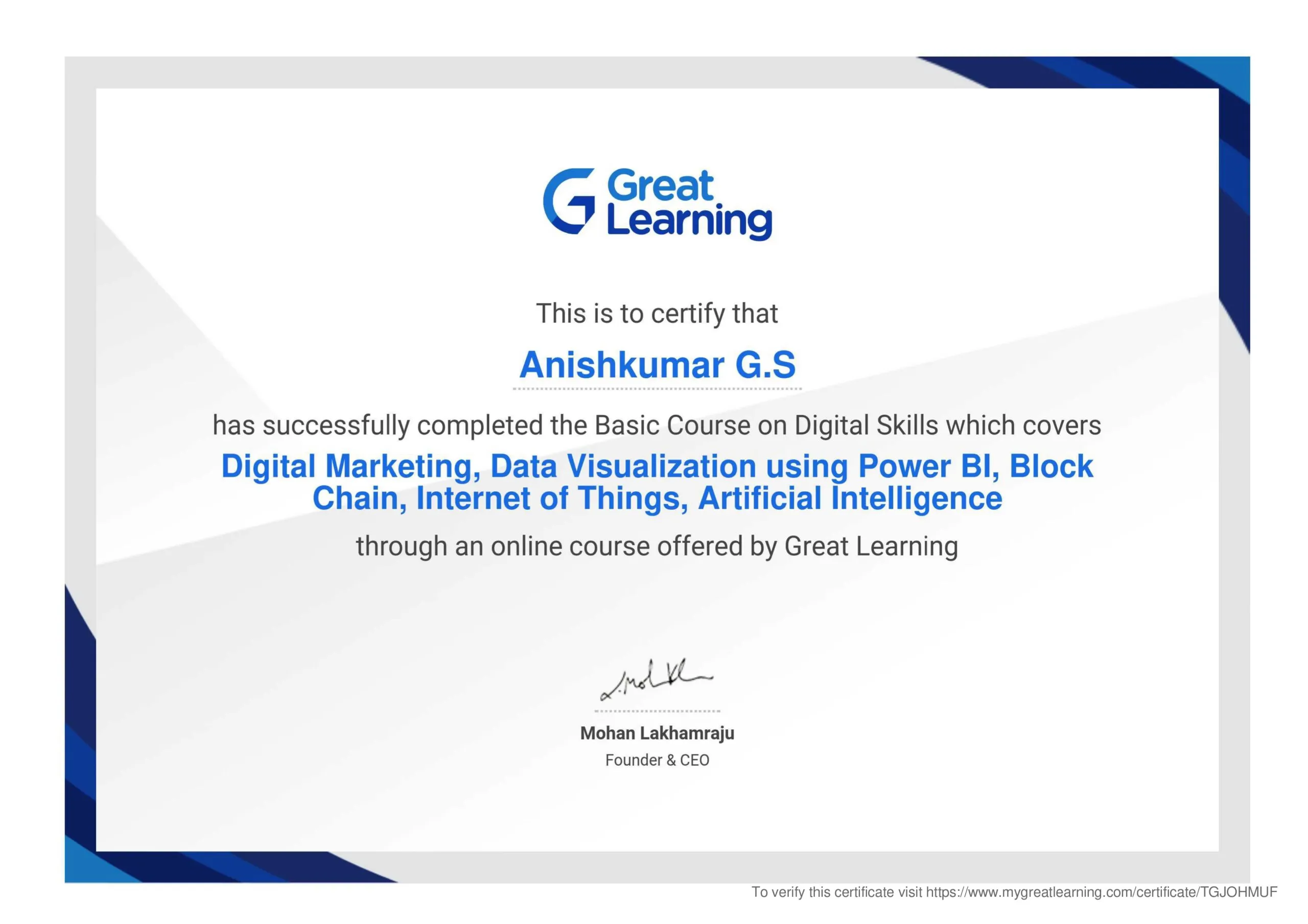 Home 16 Digital Marketing Strategist in Kollam Great Learning Certificate